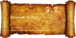 Hornok Kitti névjegykártya